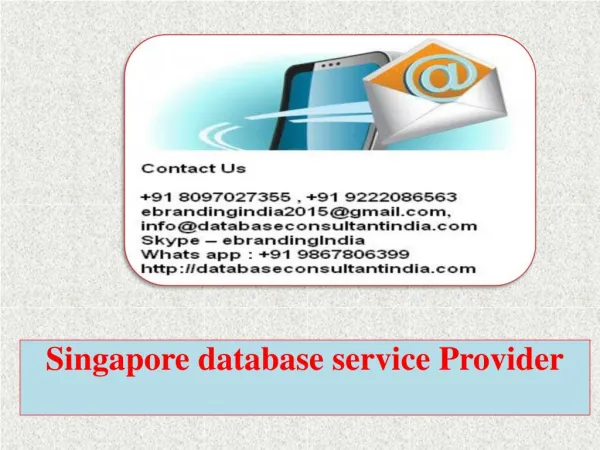 Singapore database service Provider