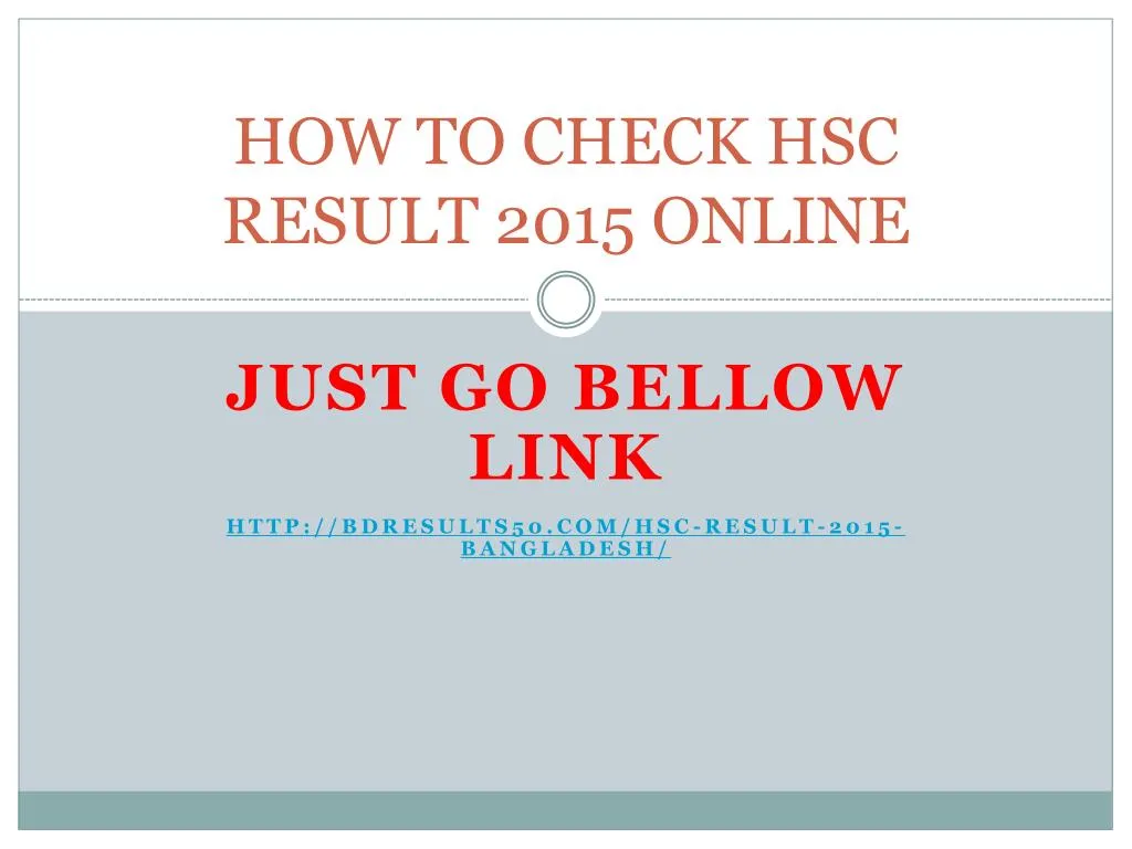 how to check hsc result 2015 online