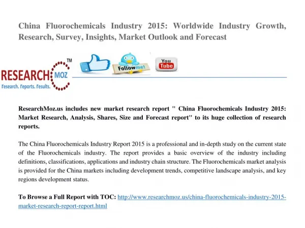 China Fluorochemicals Industry 2015 Market Research Report