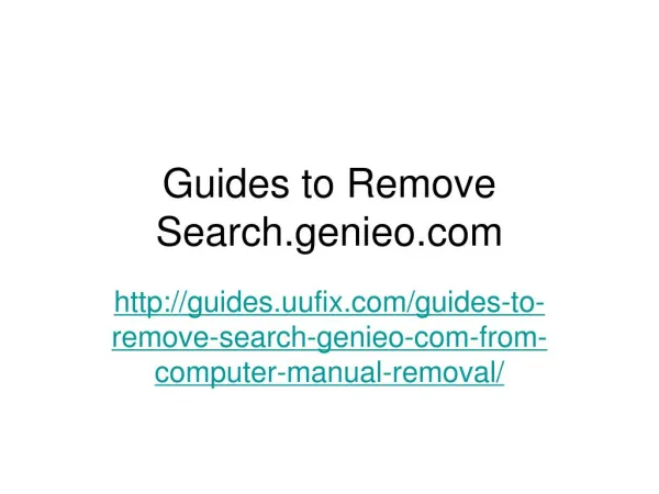 Guides to Remove Search.genieo.com