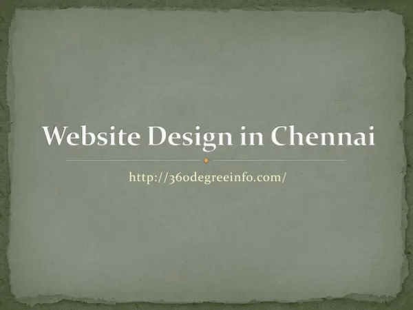 Website Design in chennai,