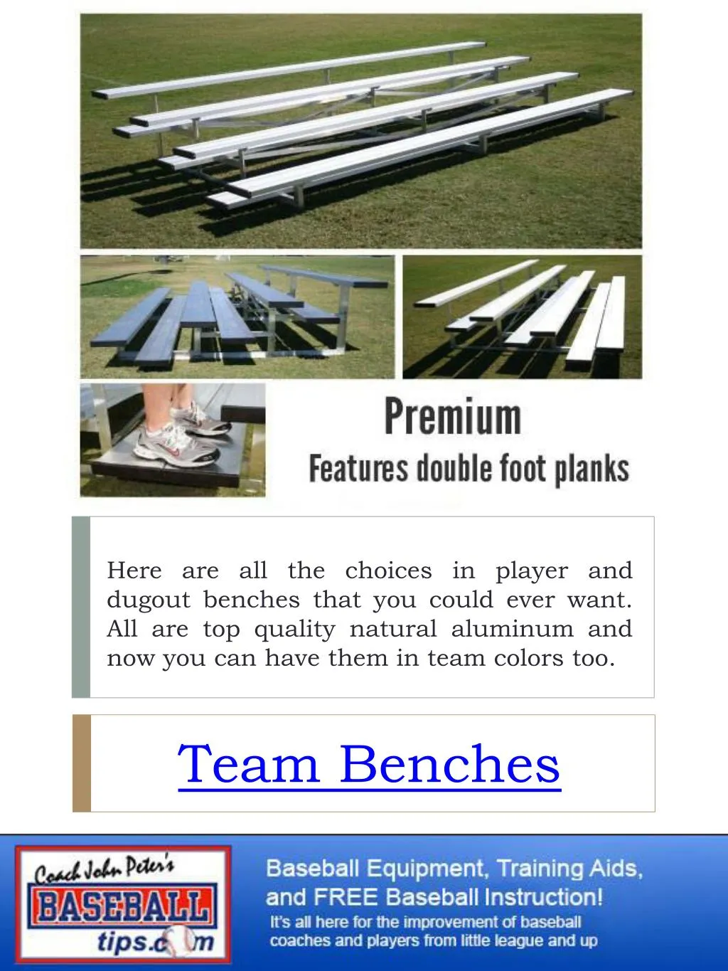 team benches