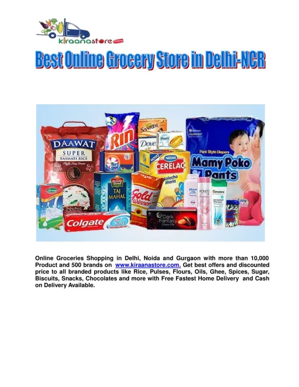 Buy Grocery Online Noida - Kiraanastore.com