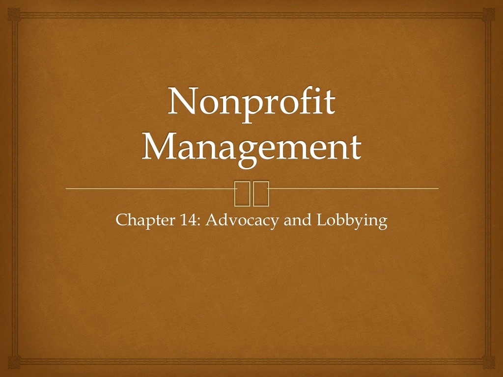 nonprofit management