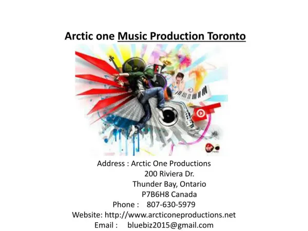 Arctic one Music Production Toronto Company