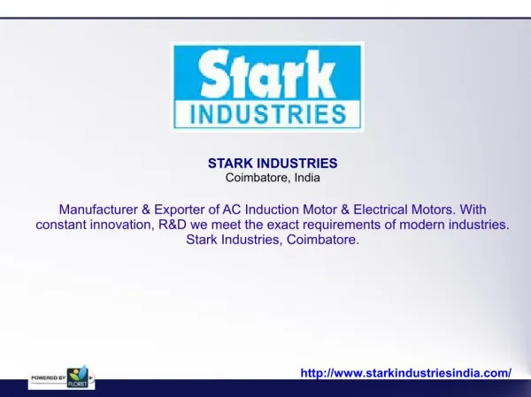 AC Induction Motor Manufacturer in Coimbatore, Electrical Motors Exporter