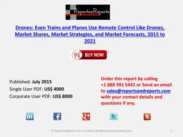 Commercial Drone Unmanned Aerial Systems (UAS), Market Forecasts