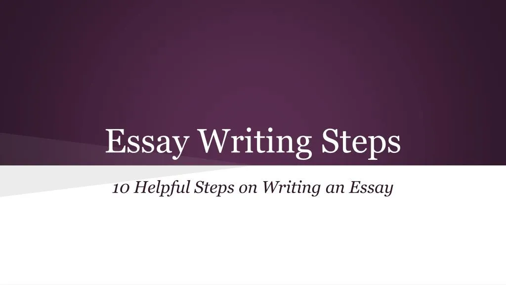 essay writing steps