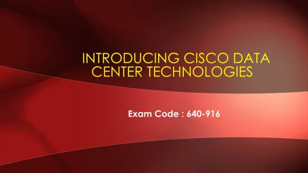 Get The Best Study Guide For CCNA 640-916 Certification Exam
