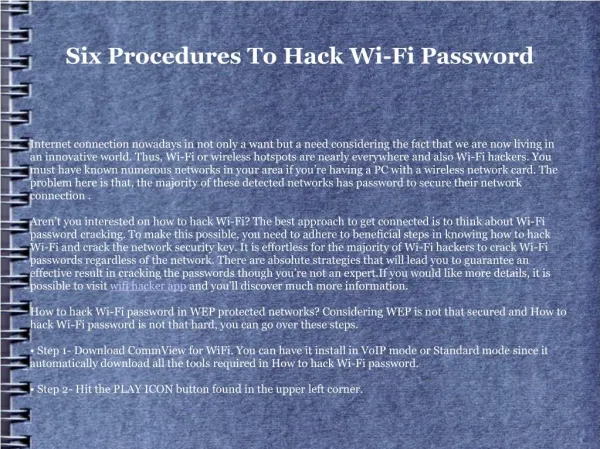 Basic Steps in Hacking Wi-Fi Password