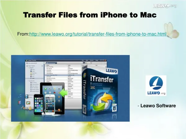 Transfer Files from iPhone to Mac