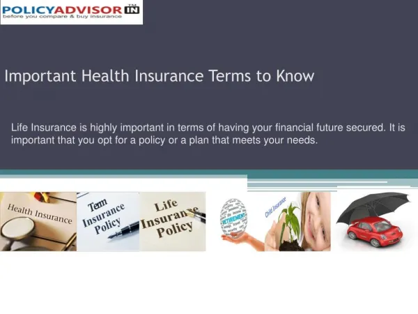 Important Health Insurance Terms