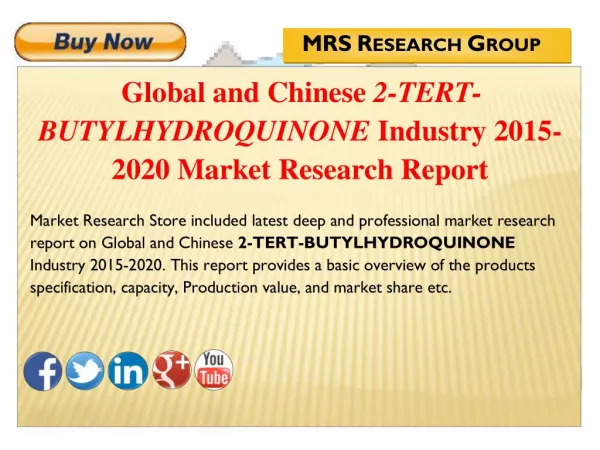 Global and Chinese 2-tert-butylhydroquinone (CAS 1948-33-0) Industry 2015 : Market Analysis, Share, Analysis, Overview,