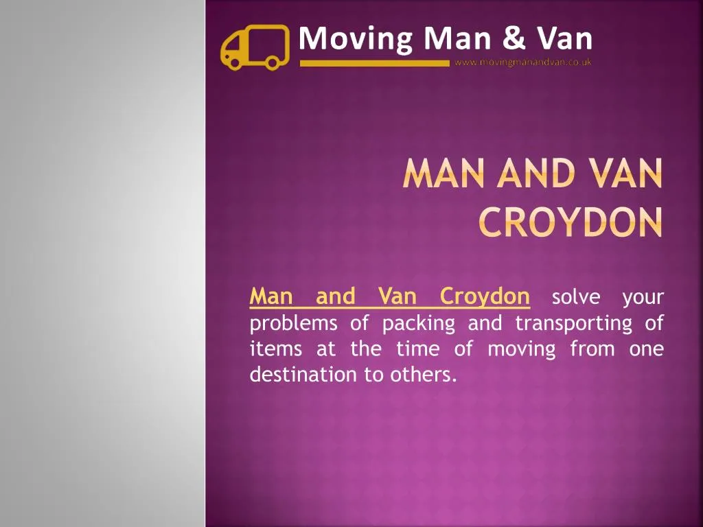 man and van croydon