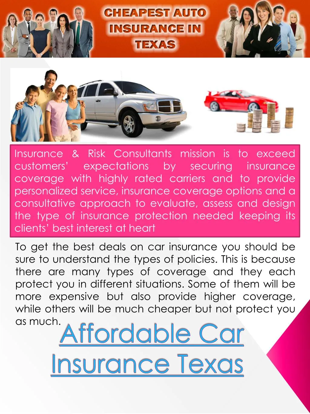 affordable car insurance texas