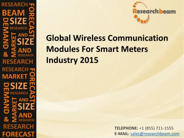 Global Wireless Communication Modules For Smart Meters Industry 2015