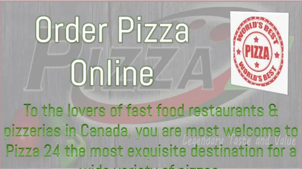 Order Pizza Online