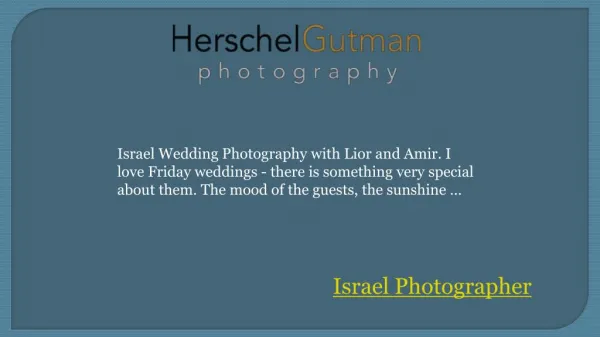Israel Wedding and Event Photography