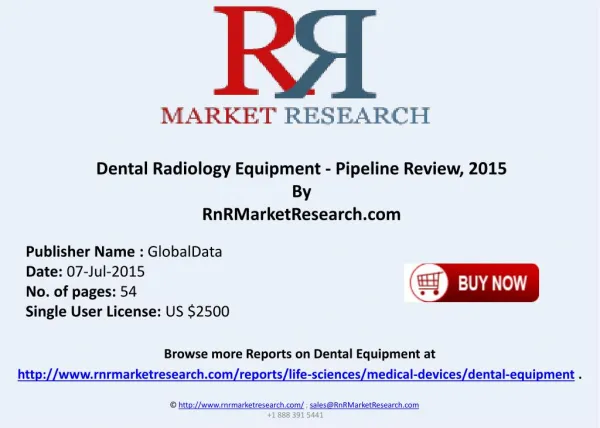 Dental Radiology Equipment Pipeline Clinical Trial Review 2015