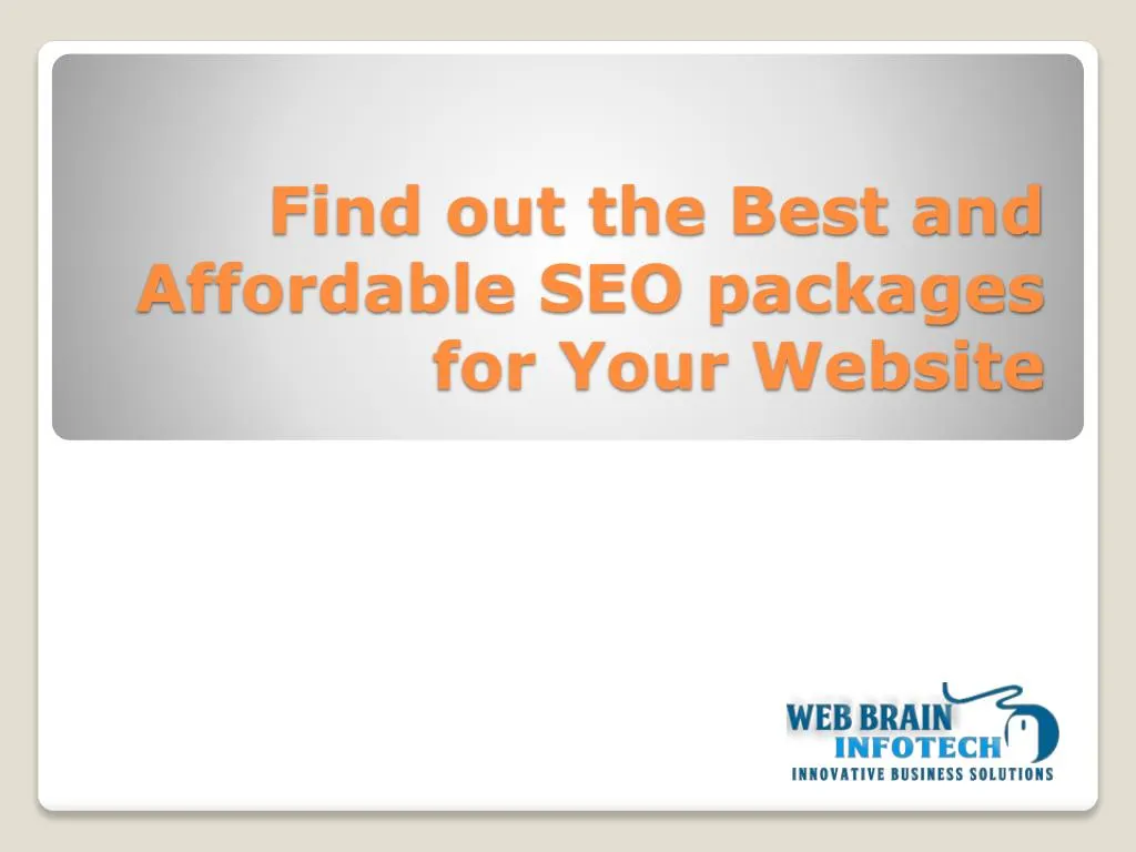 find out the best and affordable seo packages for your website