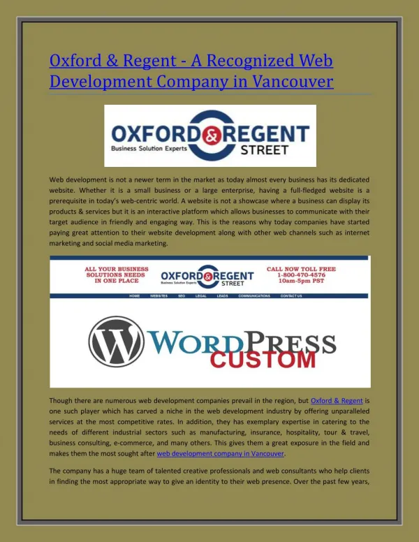 web development Vancouver