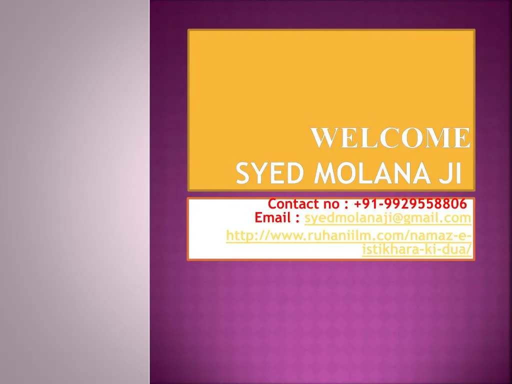 welcome syed molana ji