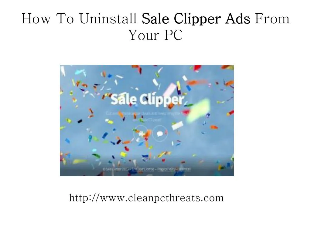 how to uninstall sale clipper ads from your pc