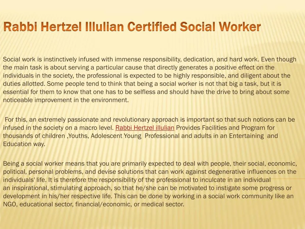 rabbi hertzel illulian certified social worker