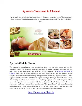 Ayurveda Treatment in Chennai - slide 1