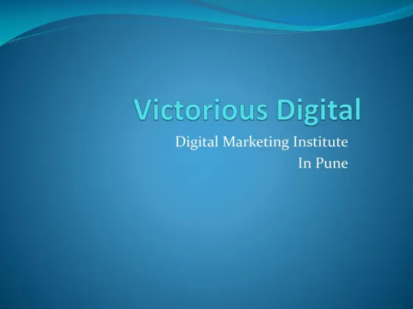 Best Digital Marketing Training Institute Pune, Seo Classes Pune, Courses, Victorious Digital Pune
