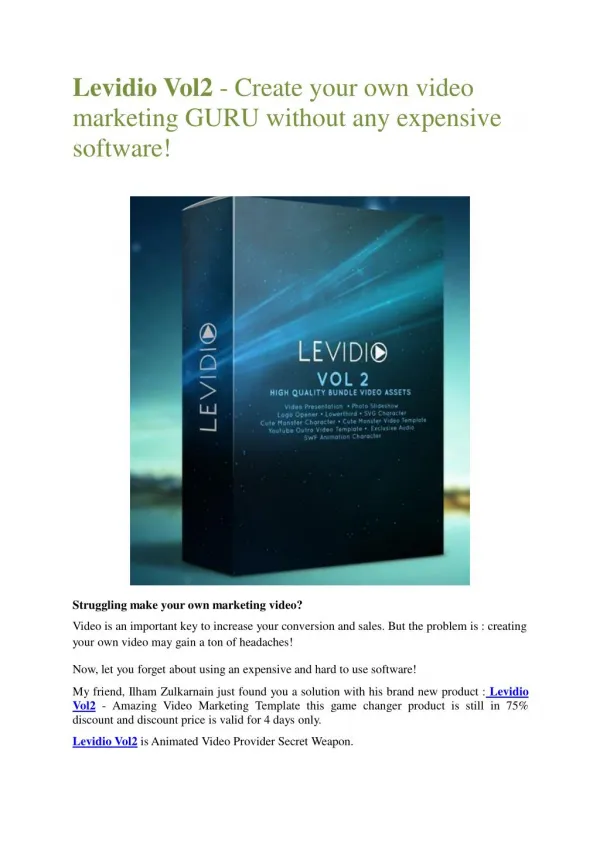SECRETS revealed of Levidio 2.0 – Detail review and bonus