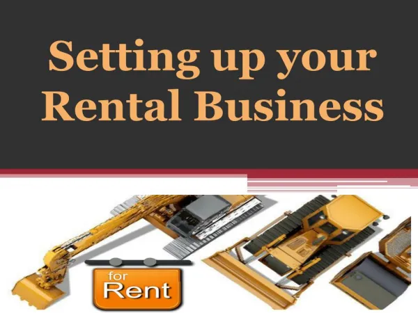 Setting up your Rental Business