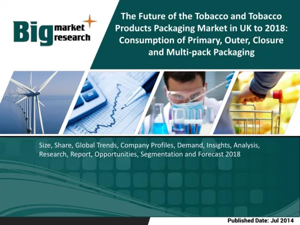 The Future of the Tobacco and Tobacco Products Packaging Market in UK to 2018: Consumption of Primary, Outer, Closure an
