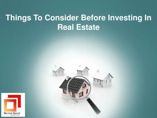 Real Estate Tips By Mayur Group