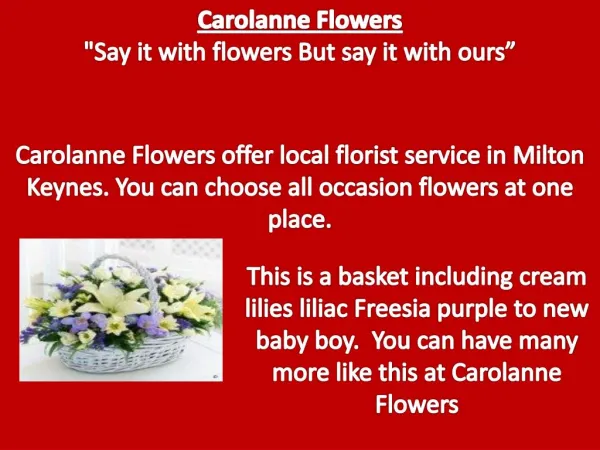 Local Florist Service in Milton Keynes.