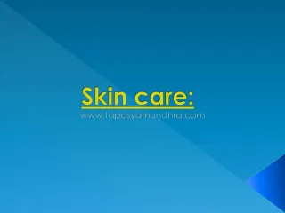 Skin care - slide 1