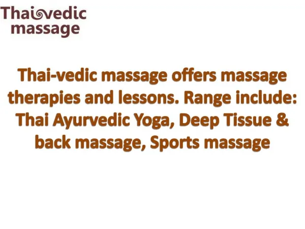 Massage Therapies and Lessons.