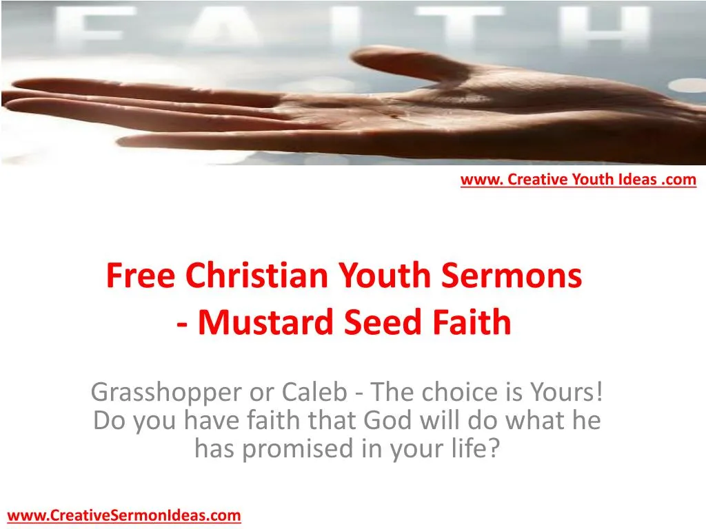 free christian youth sermons mustard seed faith