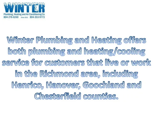 Plumbing and Heating Services.