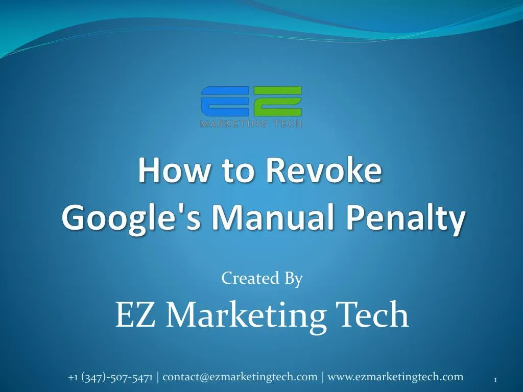 how to revoke google s manual penalty