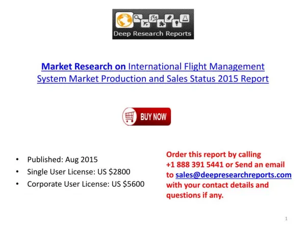 Flight Management System Market Overview Report 2015