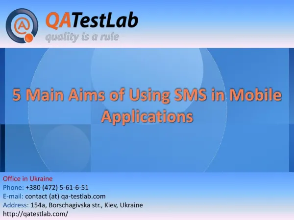 5 Main Aims of Using SMS in Mobile Applications