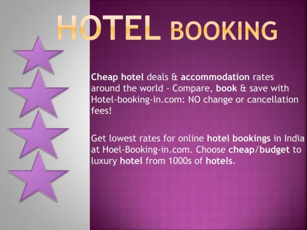 Book Cheap Hotels to Luxury 5 Star Hotels