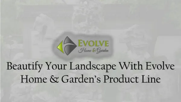 Beautify Your Landscape With Evolve Home & Garden’s Product Line