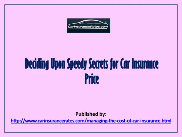 Managing Car Insurance Prices