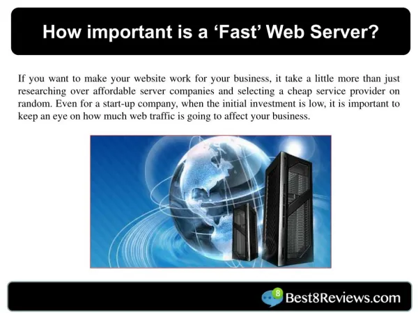 How important is a ‘Fast’ Web Server?