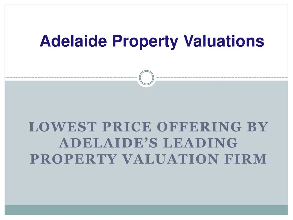 adelaide property valuations
