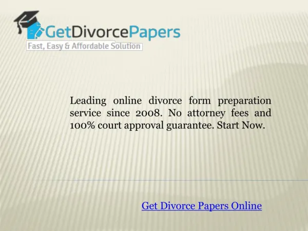 Online Divorce Papers Services In Florida