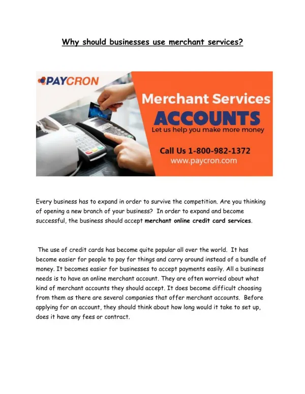 Merchant Services Accounts Florida