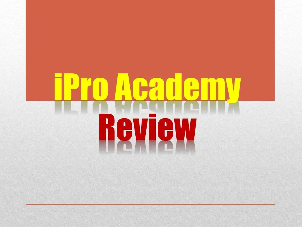 ipro academy review